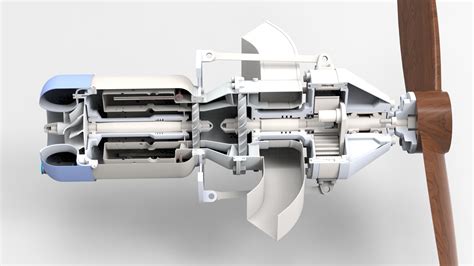 Kj 66涡轮螺旋桨发动机图纸 Step、sw格式 Solidworks 2010 模型图纸下载 懒石网