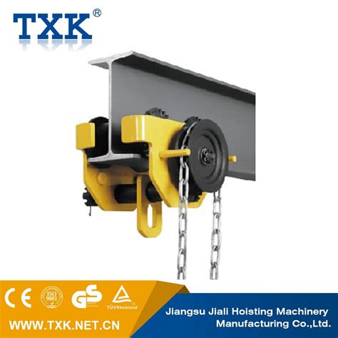 China Monorail Beam Manual Trolley For Electric Chain Hoist China