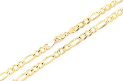 Icebox 6MM Figaro Chain 14k Solid Gold