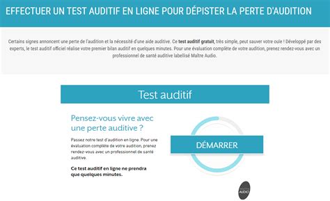 Test Auditif En Ligne Bilan Auditif Ma Tre Audio