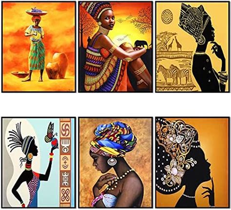 Amazon Tenare Pieces Canvas African American Wall Decor Black