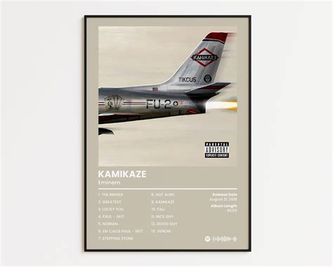 Poster Eminem Cover Poster Kamikaze Print Classics Rap Poster Hip