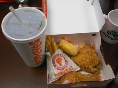 Lunch Fried Chicken Cajun Fries And Biscuit From Popey… Flickr