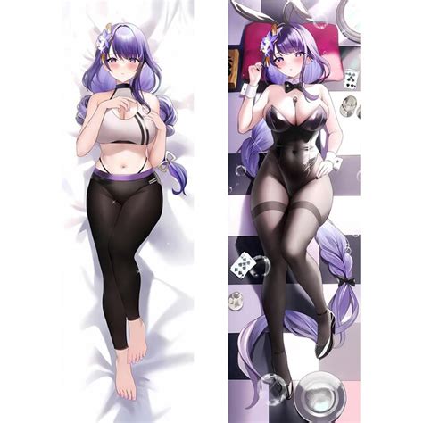 Anime Genshin Impact Raiden Ei Raiden Shogun Cosplay Dakimakura Hugging Body Pillow Case Otaku