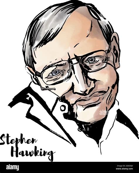 Professor Stephen Hawking Portrait Stock Vector Images Alamy