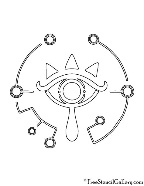 Zelda Breath Of The Wild Sheikah Eye Logo Stencil Free Stencil Gallery