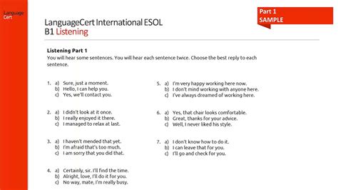 Languagecert International Esol Exploring B Achiever Listening Youtube