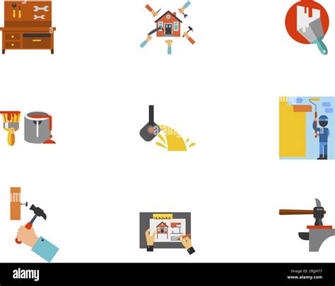 Building Tools Icon Set Stock Vector Image Art Alamy