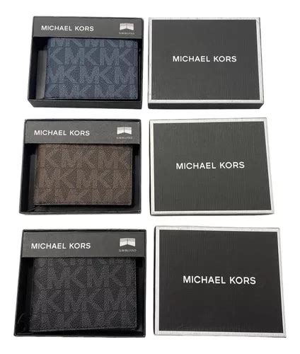 Billetera Michael Kors Color Azul Dise O De La Tela Liso Meses Sin