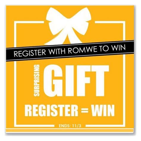 Register With Romwe To Win