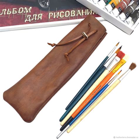 Кожаный пенал для кистей, спиц в интернет-магазине Ярмарка Мастеров по ...