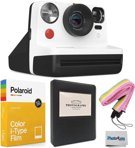 Polaroid Now 2nd Generation I Type Instant Film Camera Black White