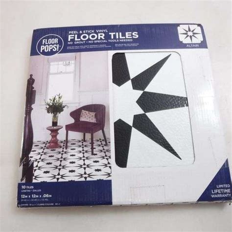 Floor Pops Altair Peel Stick Vinyl Floor Tiles 12 X 12 Box Of 10