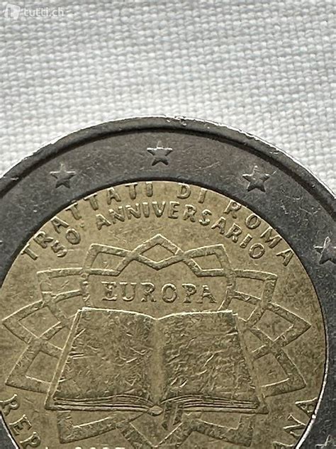 2 Euro Münze Gedenkmünze Italien 2007 Fehlprägung Canton Berne tutti ch