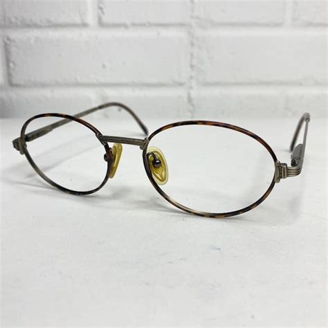 Vintage Fendi Eyeglasses Havana Antique Bronze Round  Gem