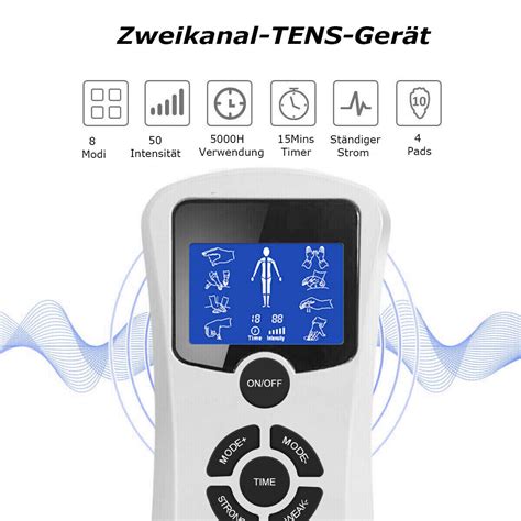 TENS Gerät Tragbares Reizstromgerät 8modi EMS Puls Massagegerät