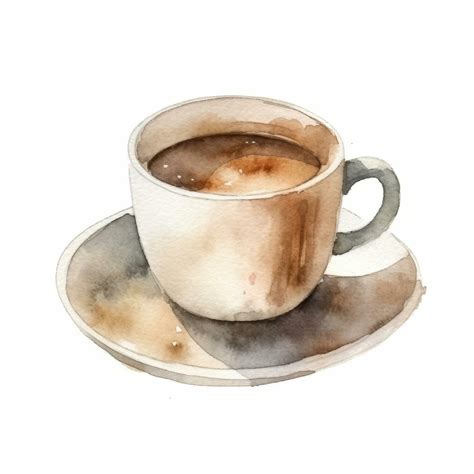 Watercolor coffee cup. Illustration AI Generative 23459327 Stock Photo at Vecteezy