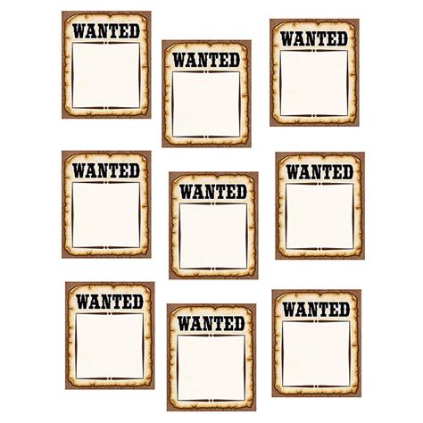 Western Wanted Posters Accents Tcr5138 Teacher Created Resources