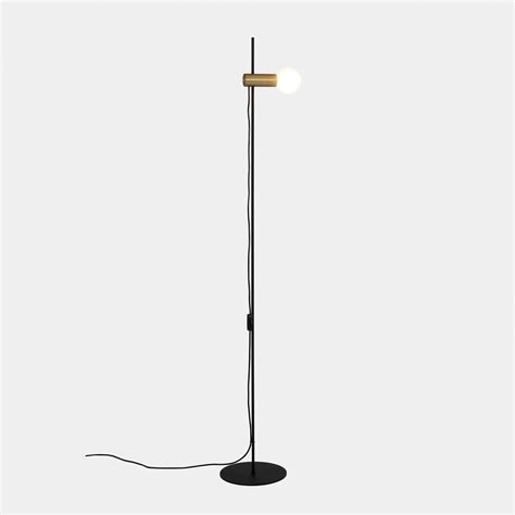 LEDS C4 Nude Single Floor Lamp E27 Gold Black Lights Co Uk