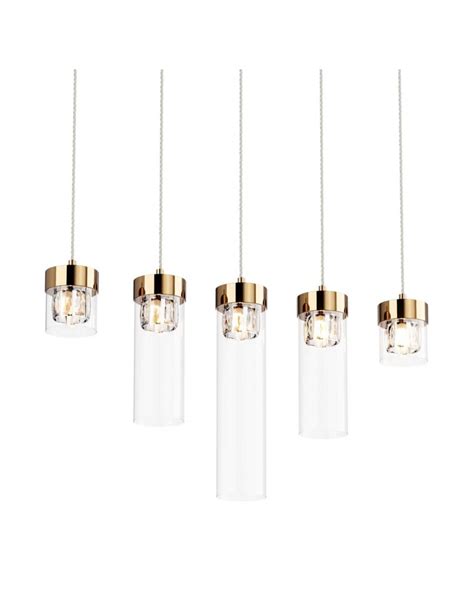 Gem lampa wisząca 5 punktowa złota P0389 05E F7AC Zuma Line