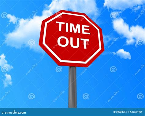 Time out sign stock illustration. Illustration of blue - 29028761