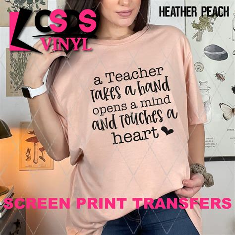 Screen Print Transfer Scr4576 A Teacher Takes A Hand Black Csds Vinyl