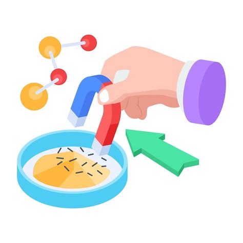 Premium Vector | An isometric icon of magnetic power 