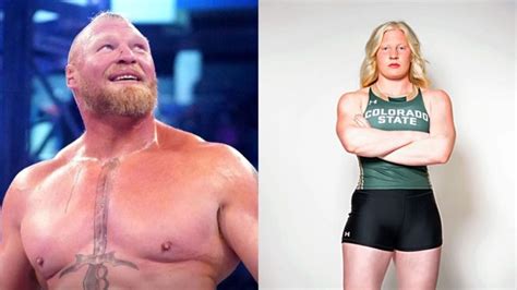 Brock Lesnar's lookalike daughter sets Colorado State's shot put record ...