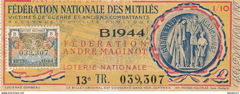 Billets De Loterie BL 849 A BILLETS LOTERIE NATIONALE FEDERATION