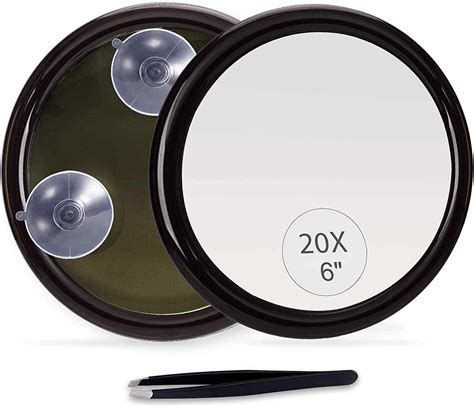 X Magnifying Hand Mirror With Suction Cups Cm The Makeup Mirror Co