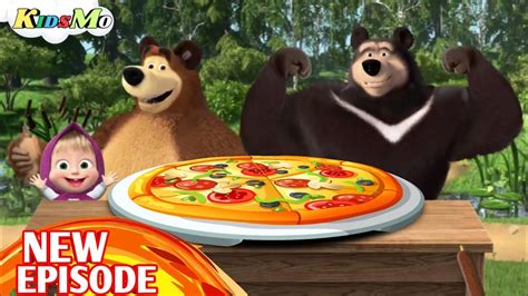 Lets Make 🍕 Pizza For Black 🐻bear Masha And The Bear 2023 Cartoon