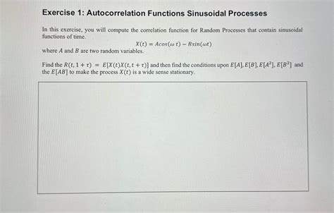 Solved Using Matlab Only Exercise 1 Autocorrelation Chegg