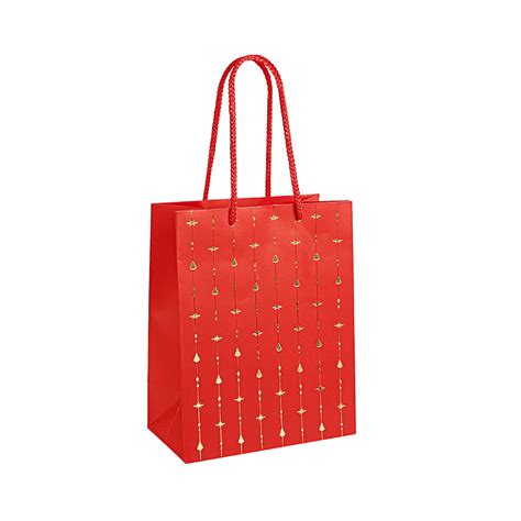 Sacs Papier Mat Rouge Motifs No L Dor S Dorure Chaud X X H