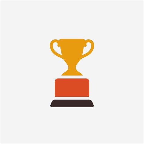 Premium Vector Trophy Cup Flat Style Vector Icon Golden Cup Award