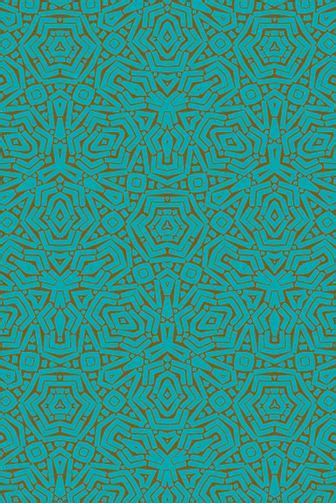 A Blue And Green Background With An Intricate Design