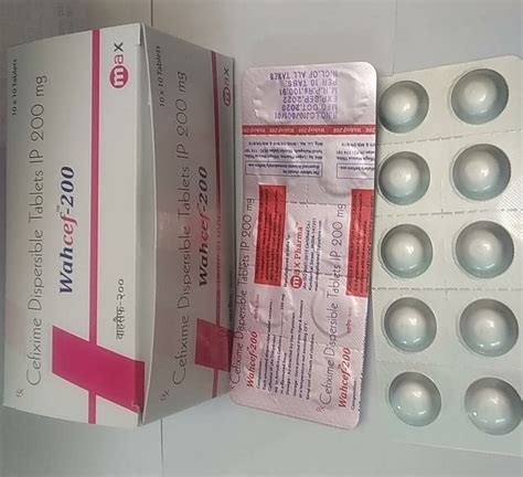 Cefimax Cefixime Dispersible Tablets Packaging Size 10 X 10