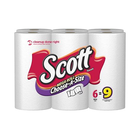 Shop Scott 6 Pack Mega Roll Paper Towels At