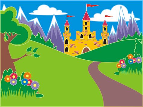 Clipart - Fairytale Fantasy Castle Landscape