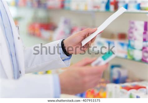 Pharmacist Filling Prescription Pharmacy Stock Photo Edit Now 407951575