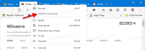 Enable Or Disable Tab Groups In Microsoft Edge