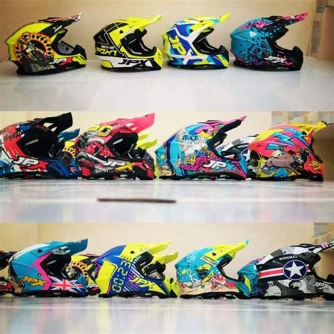 Jual Helm Jpx Cross Fox Motif Helm Trail Full Face Shopee Indonesia