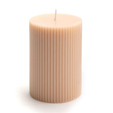 Bougie Strie Petit modèle nude lot de 6 Gamm vert