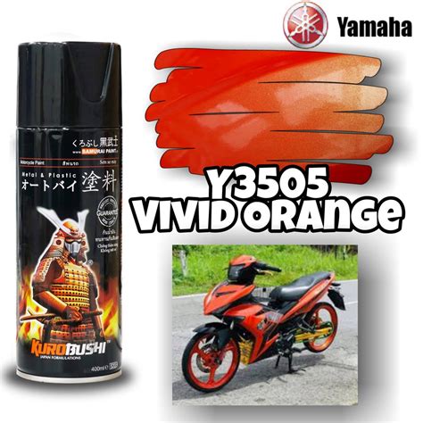 SAMURAI SPRAY PAINT Y3505 Vivid Orange Yamaha Cash On Delivery