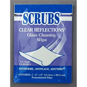 SCRUBS CLEAR REFLECTIONS Glass Cleaner Wipes