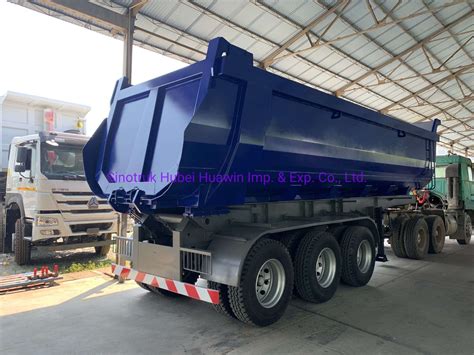 35cbm U Shape Rear Hydraulic Dump Truck Tipping Semi Trailer China