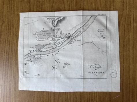 MAPA GEOGRÁFICO PLAN De La Bataille Des Pyramides EUR 39 00 PicClick FR