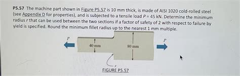 Solved P The Machine Part Shown In Figure P Is Chegg