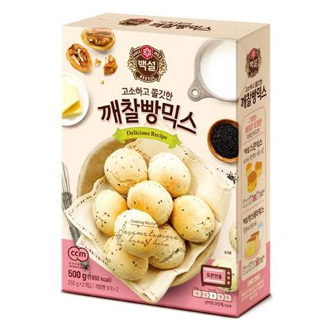 Cj Sesame Tapioca Bread Mix 500g Bread Mix Baking Pans Mochi Sesame Chewy Baked Goods