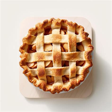 Premium Ai Image A Pie With A Lattice Pattern On The Top