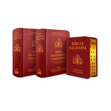 Combo Biblia Novo Testamento Comentado 2 Volumes Obras Católicas